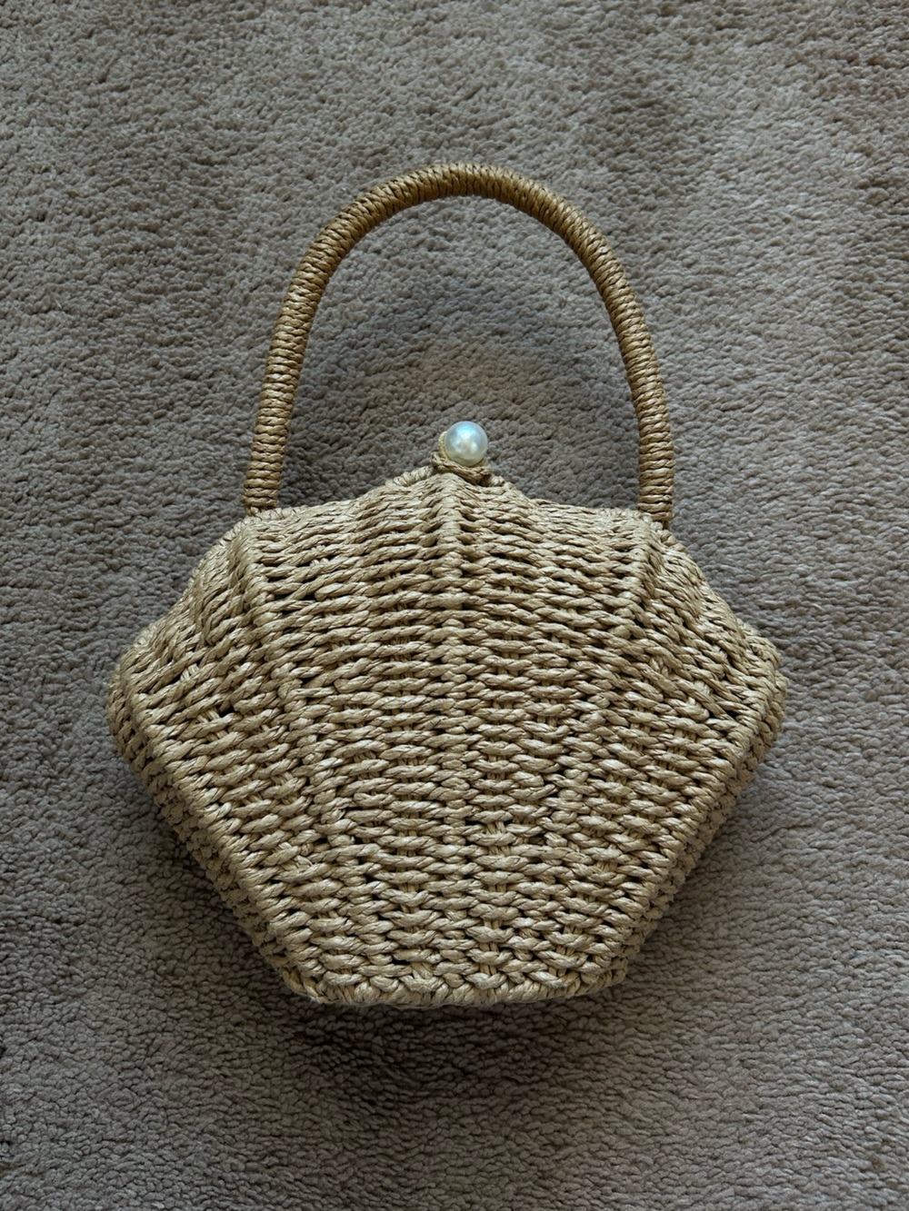 Rattan Seashell Purse